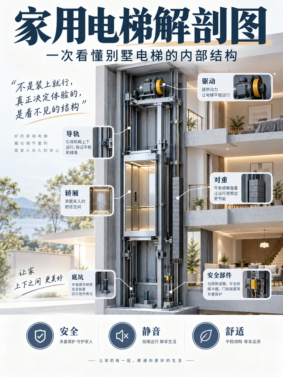 朔州家用电梯里面到底藏了什么？一张图拆给你看